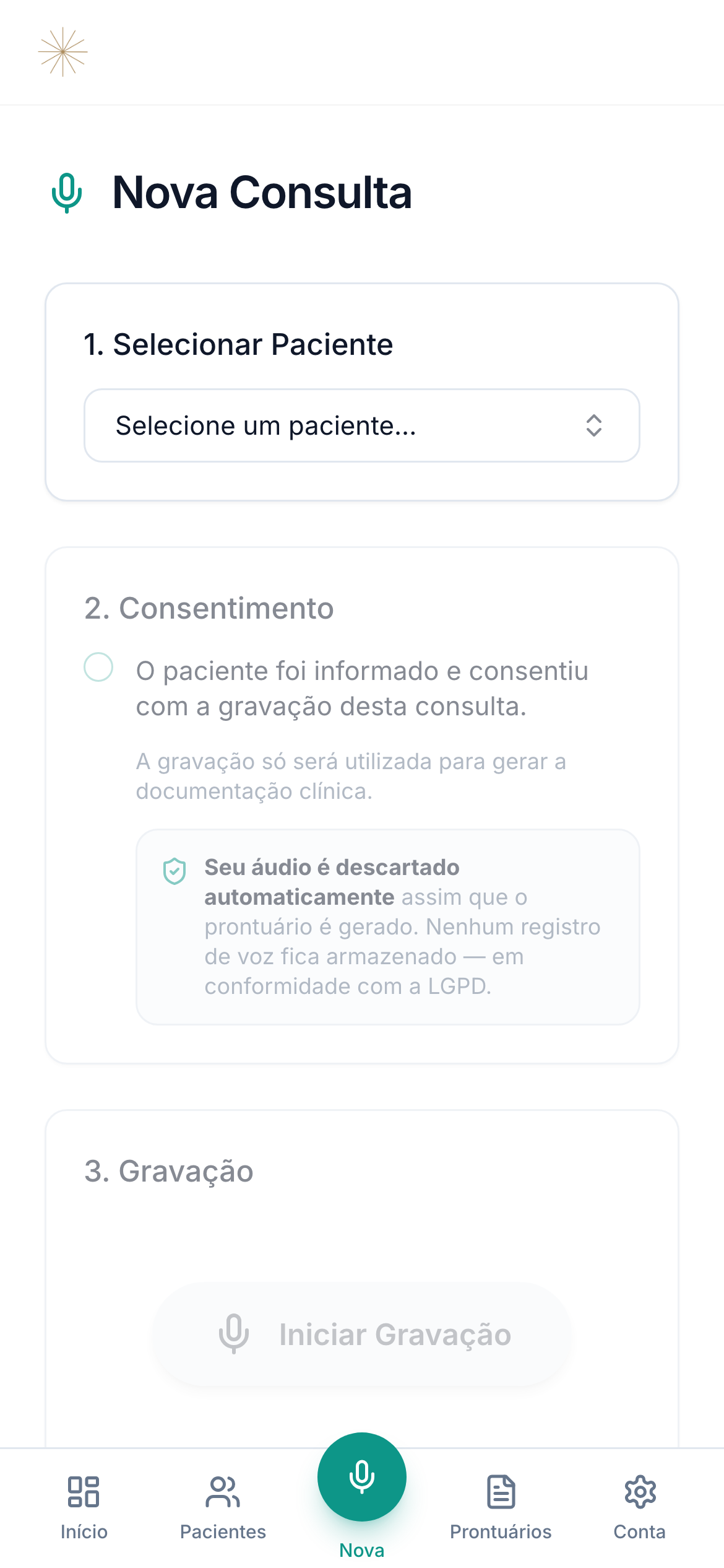 Nova consulta no celular